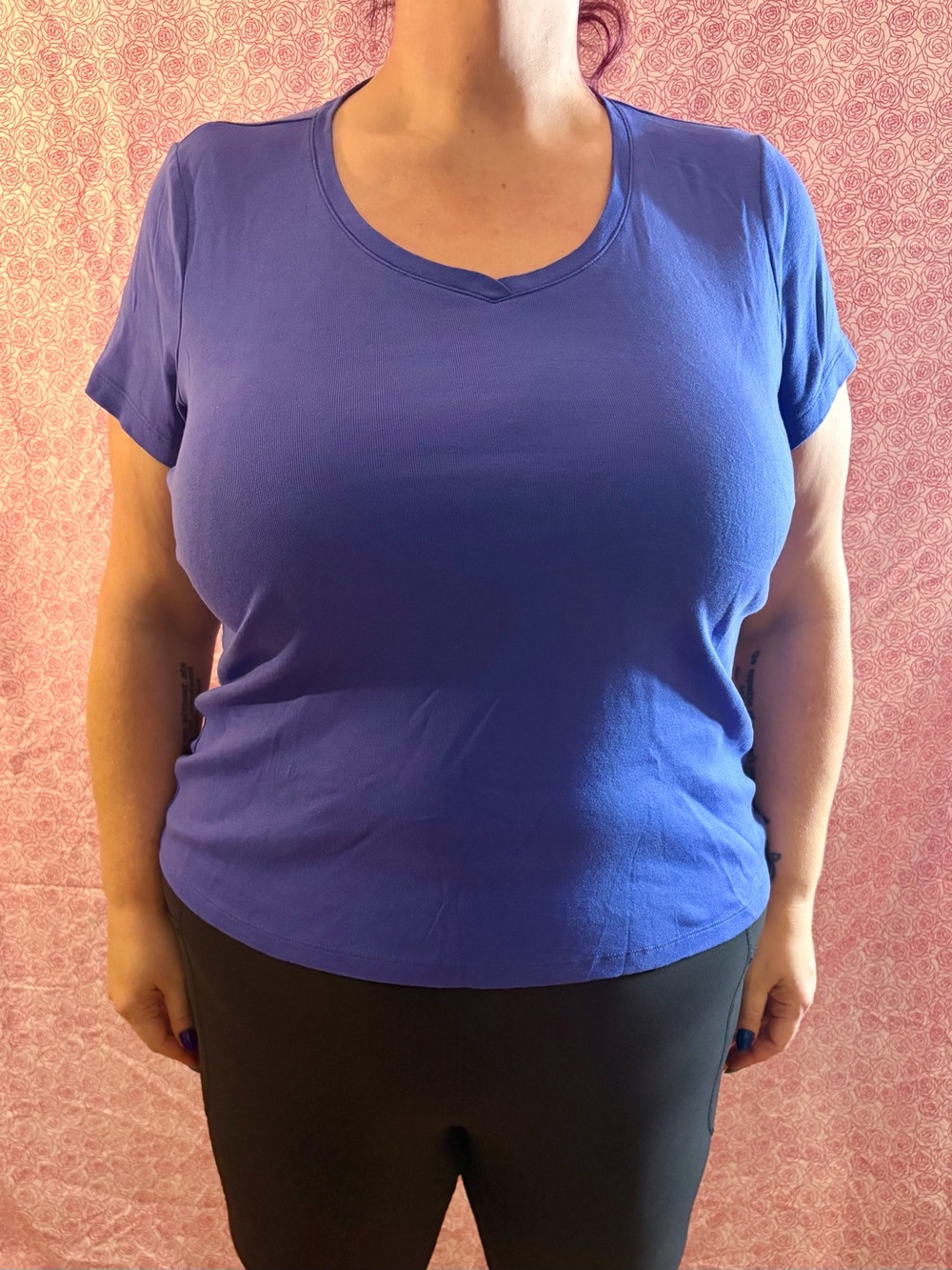 3/$15 St. John's Bay Purple Scoop Neck Short Sleeve Tee